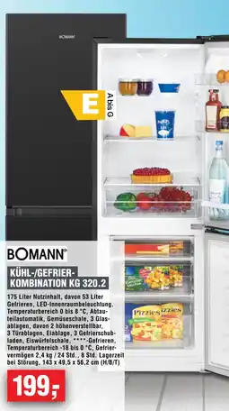 Handelshof BOMANN KÜHL-/GEFRIER-KOMBINATION KG 320.2 Angebot