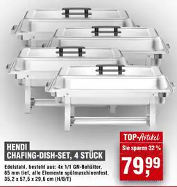 Handelshof HENDI CHAFING-DISH-SET, 4 STÜCK Angebot