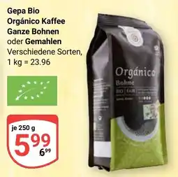 Globus Gepa Bio Orgánico Kaffee Angebot