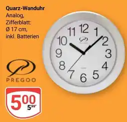 Globus Quarz-Wanduhr PREGOO Angebot