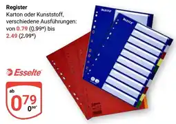 Globus Register Esselte Angebot