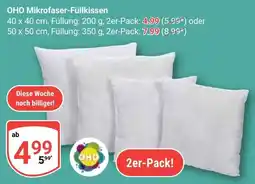 Globus OHO Mikrofaser-Füllkissen Angebot