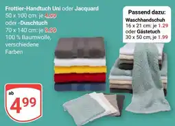 Globus Frottier-Handtuch Uni oder Jacquard Angebot
