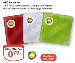 Globus OHO Servietten Angebot