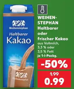 Kaufland Weihenstephan Haltbarer Kakao Angebot