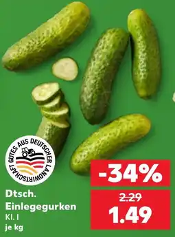 Kaufland Dtsch. Einlegegurken Angebot