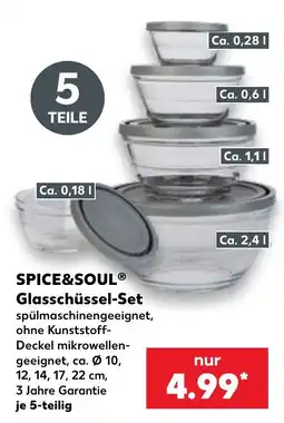 Kaufland SPICE&SOUL® Glasschüssel-Set Angebot