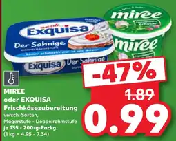 Kaufland MIREE oder EXQUISA Frischkäsezubereitung Angebot