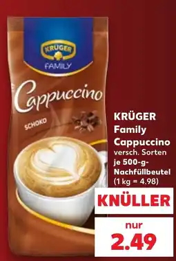 Kaufland KRÜGER Family Cappuccino SCHOKO Angebot