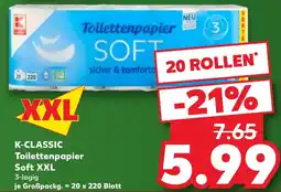 Kaufland K-CLASSIC Toilettenpapier Soft XXL Angebot