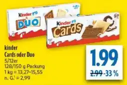 diska Kinder Cards oder Duo Angebot