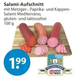 V Markt Salami-Aufschnitt mit Metzger-, Paprika- und Kappen-Salami Mediterrano Angebot