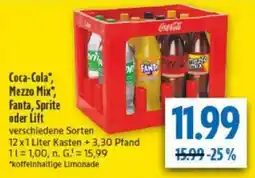 diska Coca-Cola, Mezzo Mix, Fanta, Sprite oder Lift Angebot