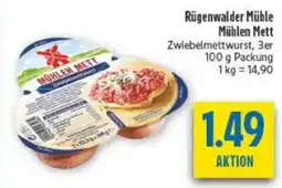 diska Rügenwalder Mühle Mühlen Mett Zwiebelmettwurst Angebot