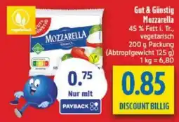 diska Gut & Günstig Mozzarella Angebot