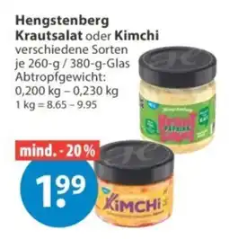 V Markt Hengstenberg Krautsalat oder Kimchi Angebot