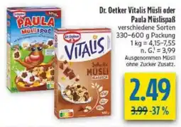 diska Dr. Oetker Vitalis Müsli Angebot