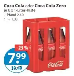 V Markt Coca Cola oder Coca Cola Zero Angebot