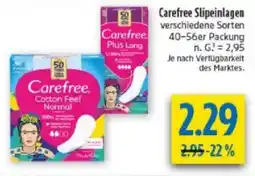 diska Carefree Slipeinlagen Angebot