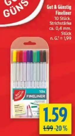 diska Gut & Günstig Fineliner Angebot