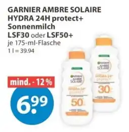 V Markt GARNIER AMBRE SOLAIRE HYDRA 24H protect+ Sonnenmilch Angebot
