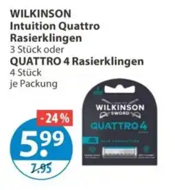 V Markt WILKINSON Intuition Quattro Rasierklingen Angebot