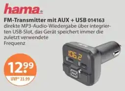 V Markt hama FM-Transmitter mit AUX + USB 014163 Angebot