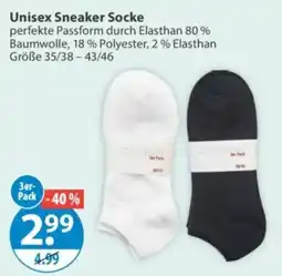 V Markt Unisex Sneaker Socke Angebot