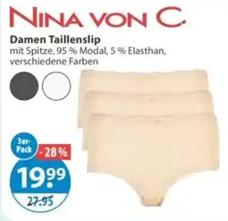 V Markt NINA VON C. Damen Taillenslip Angebot