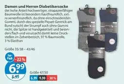 V Markt Damen und Herren Diabetikersocke Angebot