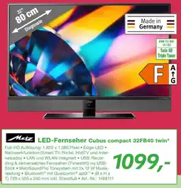 EP Metz LED-Fernseher Cubus compact 32FB40 twin Angebot