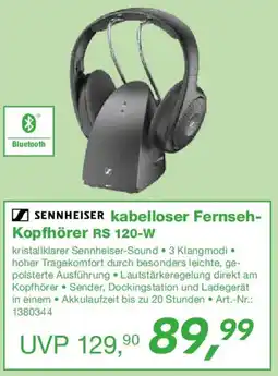 EP SENNHEISER kabelloser Fernseh Kopfhörer RS 120-W Angebot
