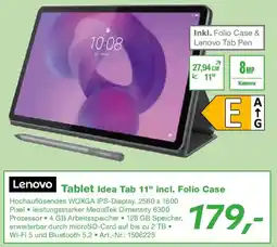 EP Lenovo Tablet Idea Tab 11" incl. Folio Case Angebot