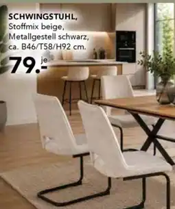 Möbel Steffens SCHWINGSTUHL, Stoffmix beige, Metallgestell schwarz Angebot