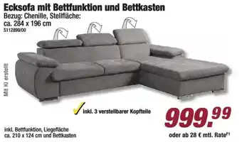 Poco Ecksofa mit Bettfunktion und Bettkasten Angebot