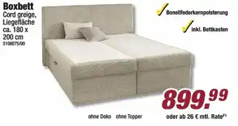 Poco Boxbett Cord greige Angebot