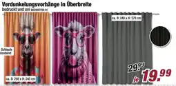 Poco Verdunkelungsvorhänge in Überbreite bedruckt und uni Angebot