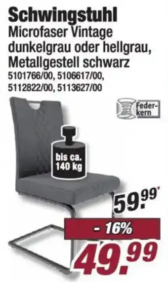 Poco Schwingstuhl Microfaser Vintage Angebot