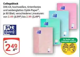 Globus Collegeblock Angebot
