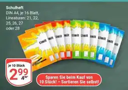 Globus Schulheft Angebot