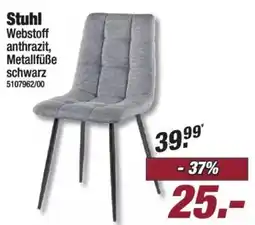 Poco Stuhl Webstoff anthrazit, Metallfüße schwarz Angebot
