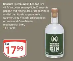 Globus Konsum Premium Gin London Dry Angebot
