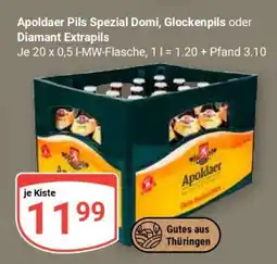 Globus Apoldaer Pils Spezial Domi, Glockenpils oder Diamant Extrapils Angebot