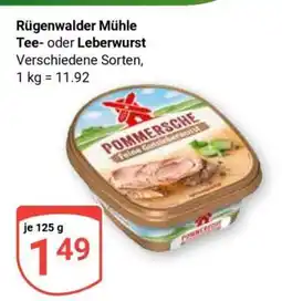 Globus Rügenwalder Mühle Tee- oder Leberwurst Angebot