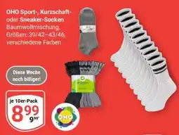 Globus OHO Sport-, Kurzschaft- oder Sneaker-Socken Angebot