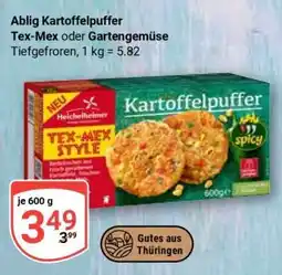 Globus Ablig Kartoffelpuffer Tex-Mex oder Gartengemüse Angebot