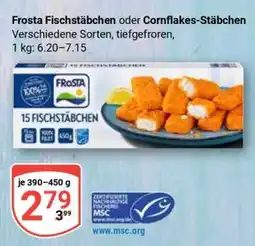 Globus Frosta Fischstäbchen oder Cornflakes-Stäbchen Angebot