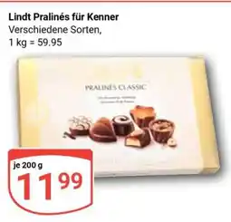 Globus Lindt Pralinés für Kenner Angebot