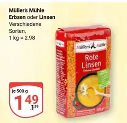 Globus Müller's Mühle Erbsen oder Linsen Angebot