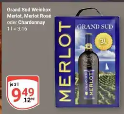 Globus Grand Sud Weinbox Merlot, Merlot Rosé oder Chardonnay Angebot